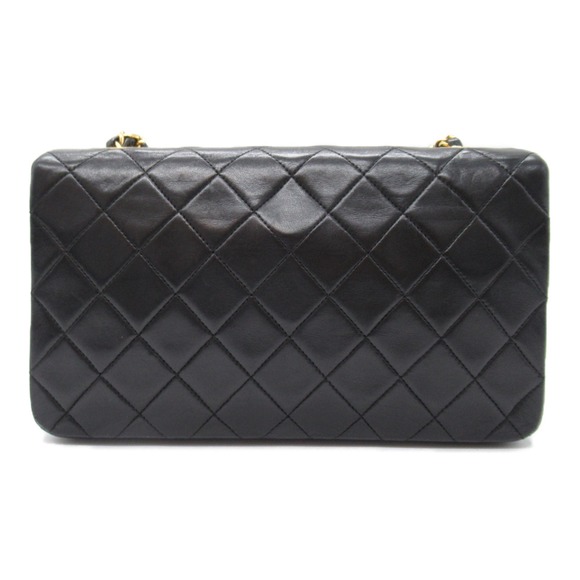 Chanel Matelasse Black Mini Bag Flap Chain Single Lambskin Shoulder - Picture 1 of 10